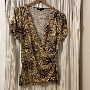 Karen Kane Floral Print Shirt